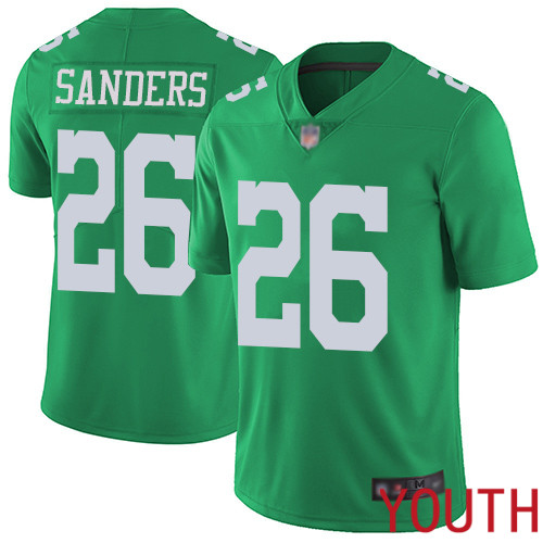 Youth Philadelphia Eagles #26 Miles Sanders Limited Green Rush Vapor Untouchable NFL Jersey Football->youth nfl jersey->Youth Jersey